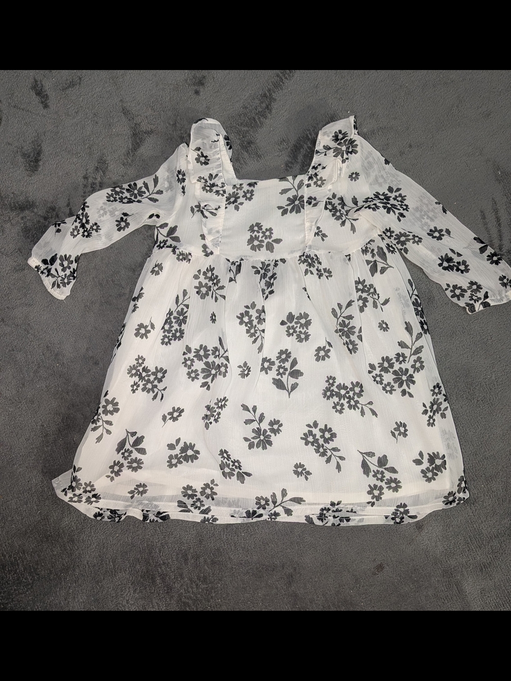 Carter's White Floral Print Baby Dress